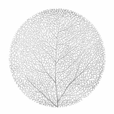Srebrna Okrągła Podkładka Kuchenna Na Stół LEAF