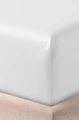 Prześcieradło jednobarwne satynowa bawełna biała 2.webp