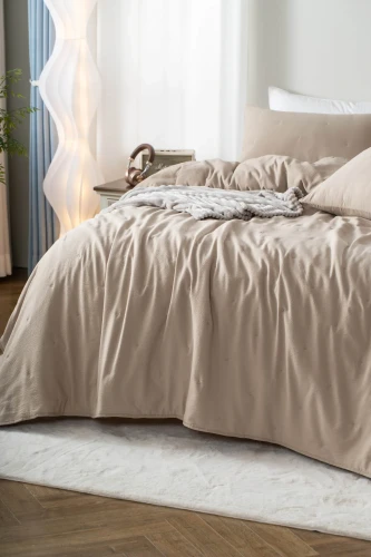 Poszewki i Narzuta Dotta Prążkowana I z Guzikami Spod Igły i Nitki Mocca 2.webp