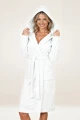 Szlafrok bawełniany hotelowy Frotte biały z kapturem