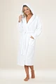 Szlafrok bawełniany hotelowy Frotte biały z kapturem