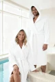 Szlafrok bawełniany hotelowy Frotte biały z kapturem