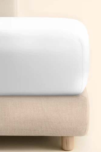 Białe Prześcieradło Jersey Z Gumką