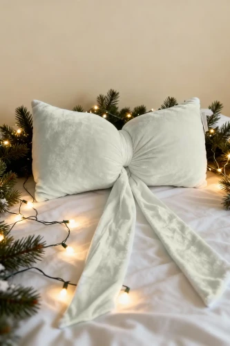 Kokarda Velvet Duża Krem