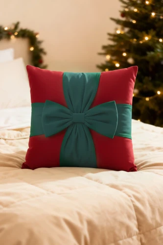 Poszewka Christmas Bow Czerwona + Zielona aranż 3.webp