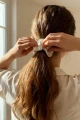 Gumka do Włosów z Jedwabiu Scrunchie Biała