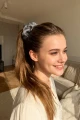 Gumka do Włosów z Jedwabiu Scrunchie Szara