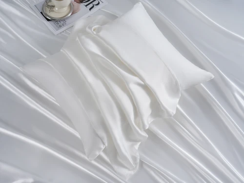 Jedwabna Poszewka 50x70 Biała