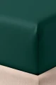 Butelkowe Zielone Prześcieradło Satyna Z Gumką 140x200