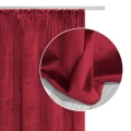 Czerwona Zasłona Welurowa Na Taśmie 140x270 Velvet Soft