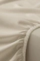 Jasno Beżowe Prześcieradło Flanelowe Z Gumką
