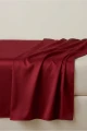 Bordowe Prześcieradło Satyna bez Gumki