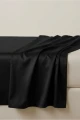 Czarne Prześcieradło Satyna bez Gumki