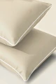 Bambusowa Poszewka z Białą Bizą Beżowa