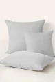 Satynowa Poszewka 40x40 Jasna Szara