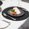 Czarna Okrągła Podkładka Kuchenna Na Stół CHEF