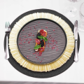 Czarna Okrągła Podkładka Kuchenna Na Stół CHEF