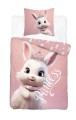 Pościel Bawełniana Młodzieżowa 160x200 Króliczek 5703A