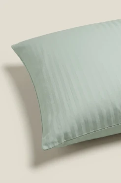 Adamaszkowa Poszewka z Satyny Bawełnianej 40x60 Szałwiowa