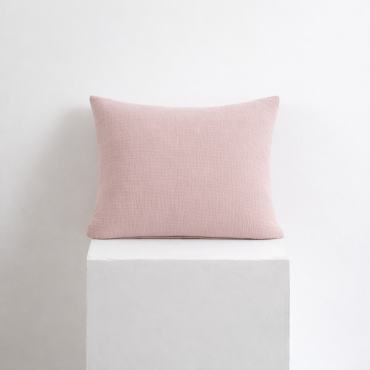 Pudrowa Bawełniana Poszewka Muślinowa 50x70 Do Pościeli