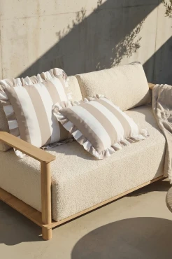 Beżowa Poszewka Ogrodowa STRIPES 40x40