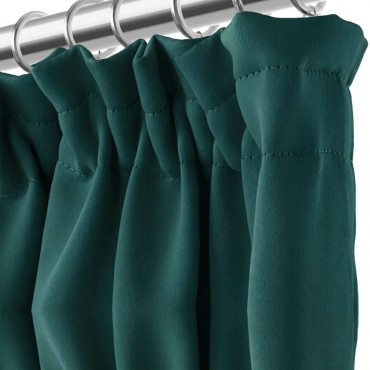 Ciemny Turkus Zasłona Zaciemniająca Na Taśmie Blackout 140x270 HOLD