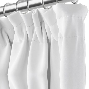 Śnieżnobiała Zasłona Zaciemniająca Na Taśmie Blackout 140x270 HOLD