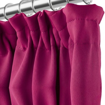 Amarantowa Zasłona Zaciemniająca Na Taśmie Blackout 140x250 HOLD