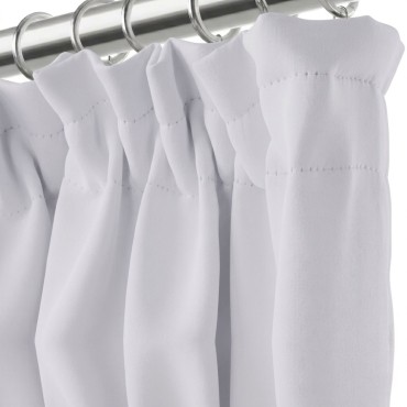 Biała Zasłona Zaciemniająca Na Taśmie Blackout 140x270 HOLD 