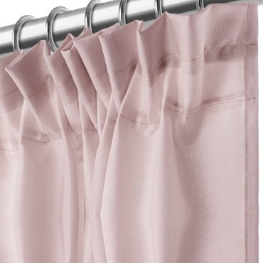 Pudrowa Zasłona Do Kuchni Na Taśmie 140x175 VIVA 