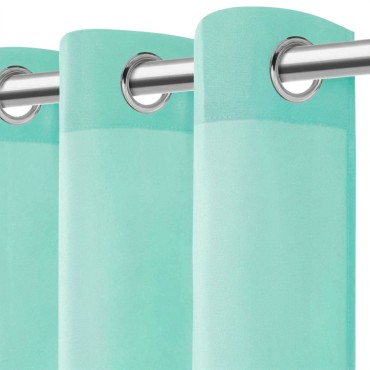 Miętowa Zasłona na Przelotkach 140x250 VIVA