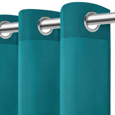 Turkusowa Zasłona na Przelotkach 140x250 VIVA