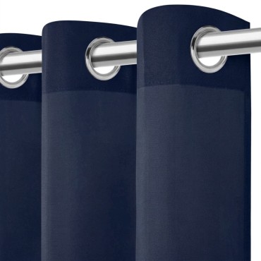Granatowa Zasłona na Przelotkach 140x250 VIVA