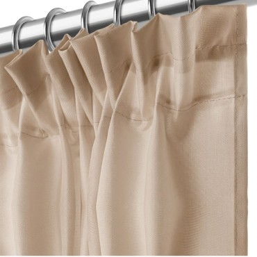 Beżowa Zasłona na Taśmie 140x270 VIVA