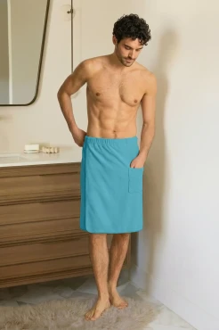Turkusowy Kilt Męski Ręcznik do Sauny SPA ACTIVE