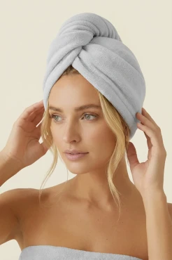 Szary Turban Ręcznik Do Włosów ACTIVE   