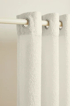 Kremowa Zasłona na Przelotkach 140x250 Dreamy Boucle