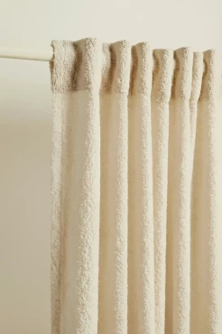 Beżowa Zasłona na Taśmie 140x300 Dreamy Boucle