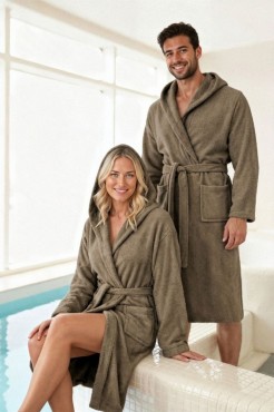 Mocca Hotelowy Szlafrok Z Kapturem Frotte 450