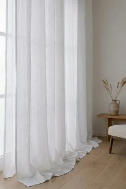 Biała Zasłona na Przelotkach 140x250 Lenny