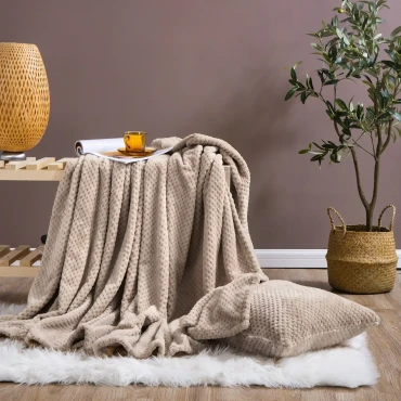 Taupe Koc Z Mikrofibry 200x220 Monte