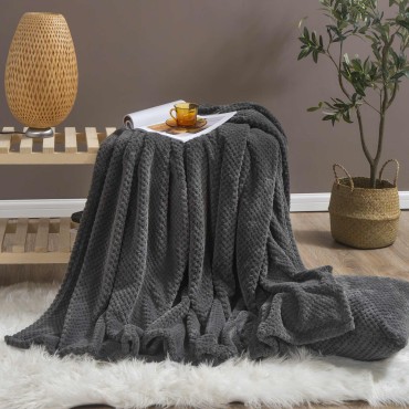 Grafitowy Koc Z Mikrofibry 150x200 Monte