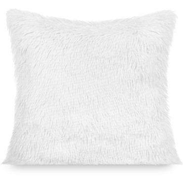 Futrzana Poszewka Włochacz 40x40 YETI BIAŁA 