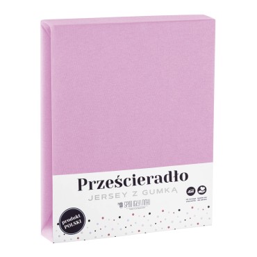 Wrzosowe Prześcieradło Jersey Z Gumką 120x200