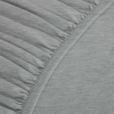 Szare Prześcieradło Jersey Z Gumką 140x200 WYPRZEDAŻ