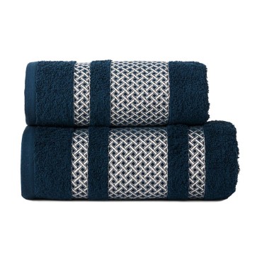 Granatowy Ręcznik Bawełniany 70x140 Lionel 450g/2