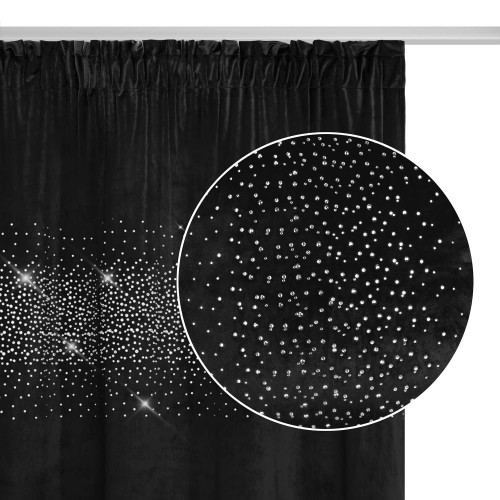 Zasłona Shiny 140x270 czarny zoom 3.jpg