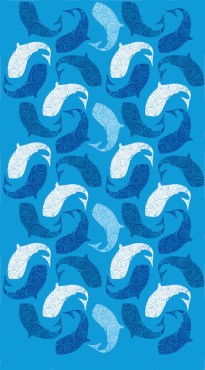 Ręcznik Plażowy 100x180 RYBKI