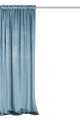 Niebieska Zasłona Welurowa Na Taśmie 140x300 Velvet Soft
