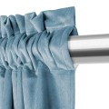 Niebieska Zasłona Welurowa Na Taśmie 140x270 Velvet Soft